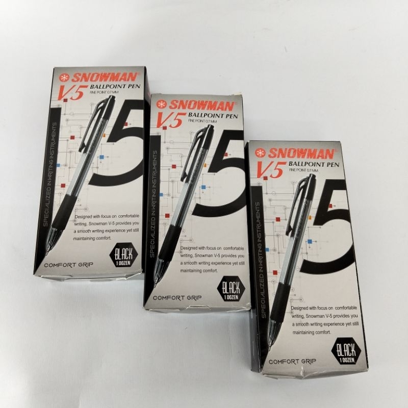 

(1 pack) Pulpen Snowman V5 0.7mm Ballpoint Pen