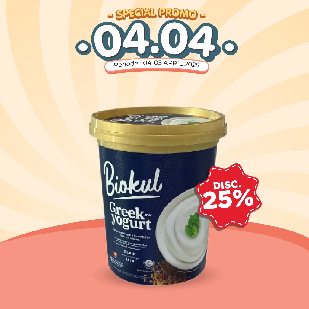 DISC 25% BIOKUL GREEK YOGURT PLAIN 473 GR
