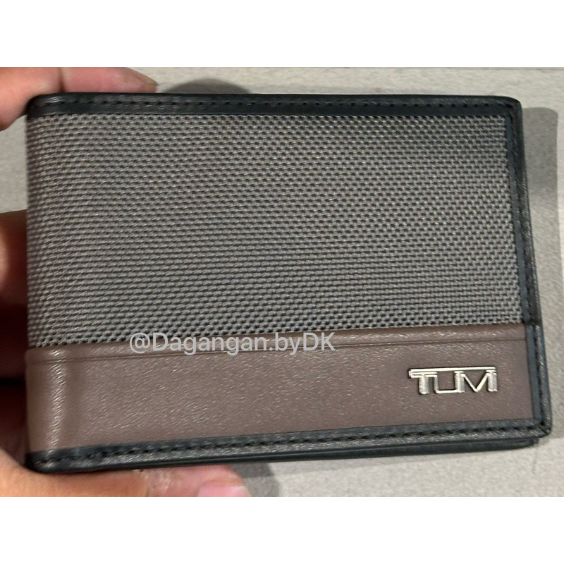 Dompet Slim TUMI Original Barang Resmi 100% Silver Brown