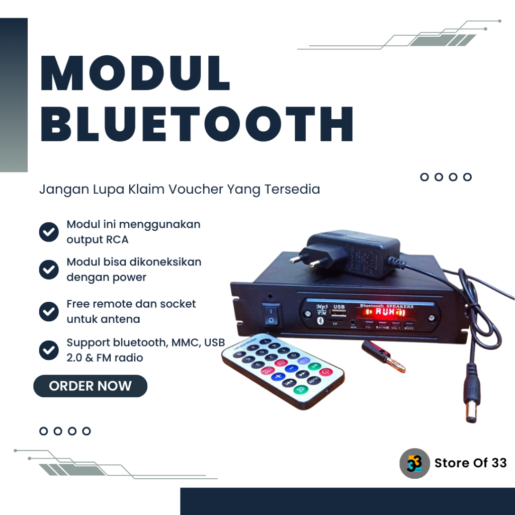 MODUL MP3 BLEUTOOTH RAKITAN OUT RCA AMPLIFIER - MODUL AMPLI RAKITAN MURAH - MODUL MP3 KIT