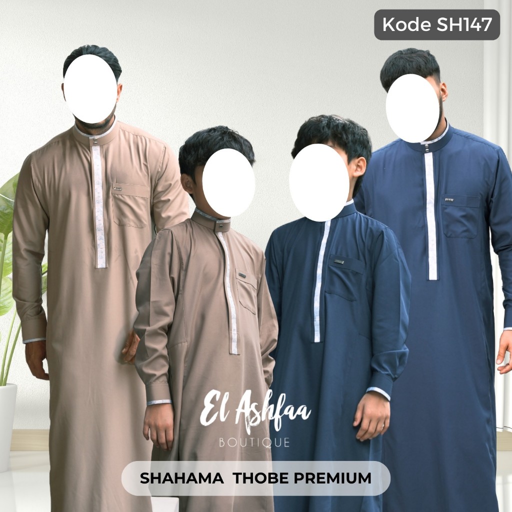 Jubah Saudi | Gamis pria | Shahama Thobe Eksklusif SH 147 - El Ashfaa Boutique