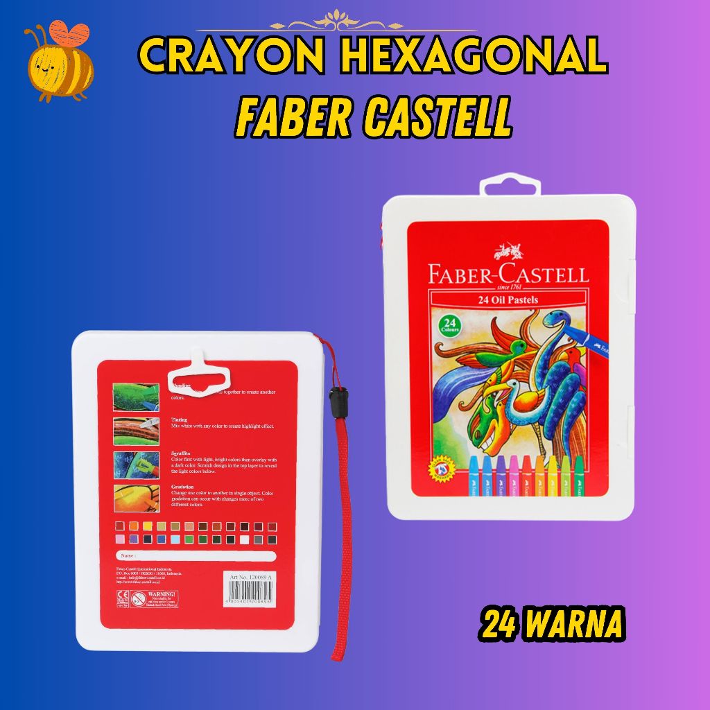 

Faber-Castell Krayon Minyak Hexagonal Oil Pastell 24 Warna