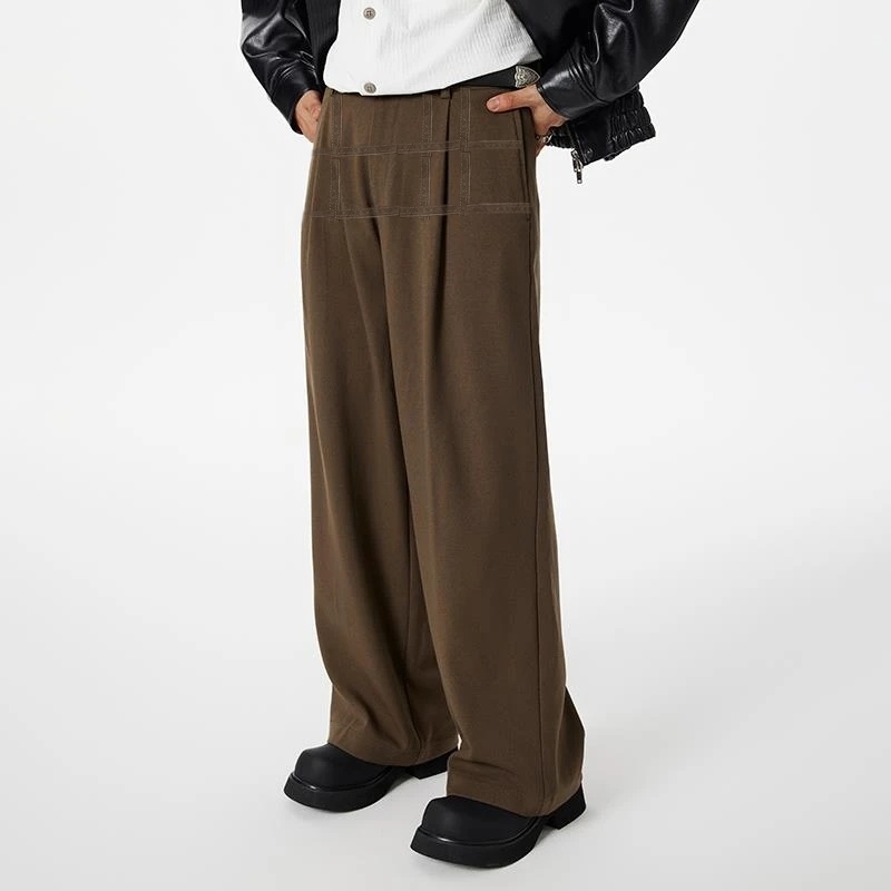 celana jeans pria baggy skena coklat denim jumbo cowok loose jeans korean style oversize kulot casua