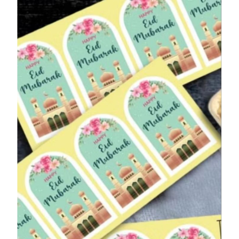 

stiker idul fitri untuk box kue