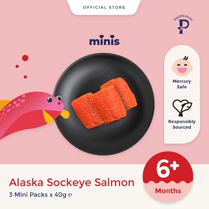 

Pacificatch minis Alaska Sockeye Salmon | mpasi bayi (Wild-Caught)