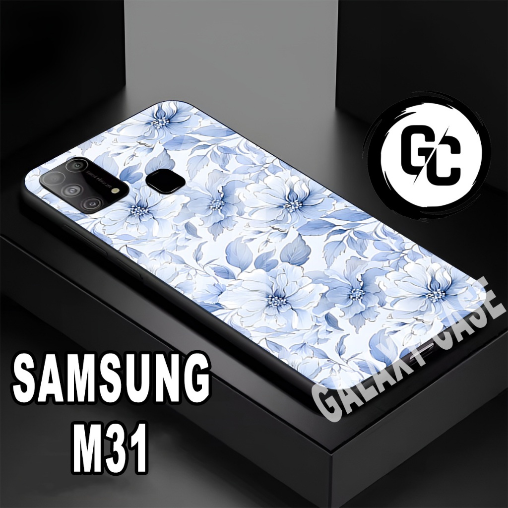 Case SAMSUNG M31/GC11/motif gambar BUNGA/softcase SAMSUNG M31/glitter/glossy/casing/kesing