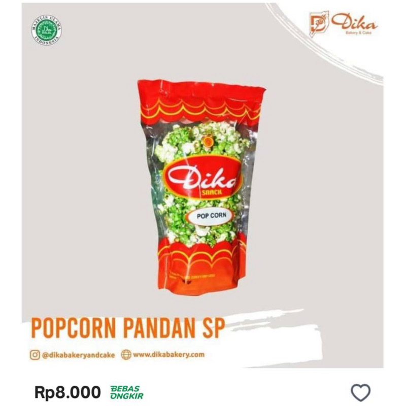 

Popcorn Pandan SP Dika Bakery