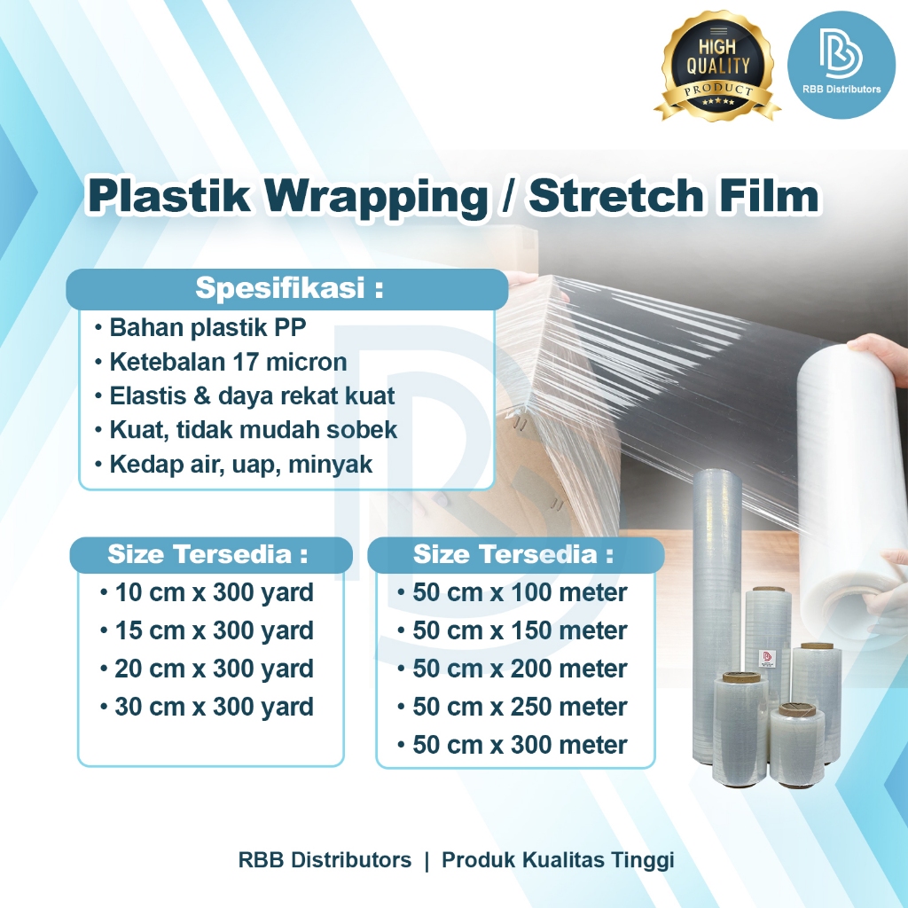 RB Plastik Wrapping / Wrapping Plastic / Wrapping Stretch Film 50cm