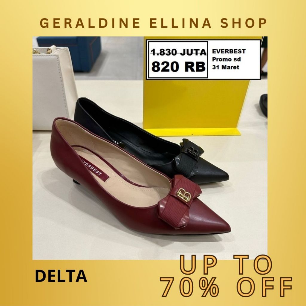 Sepatu heels wanita sale Evebest 100% original seri DELTA