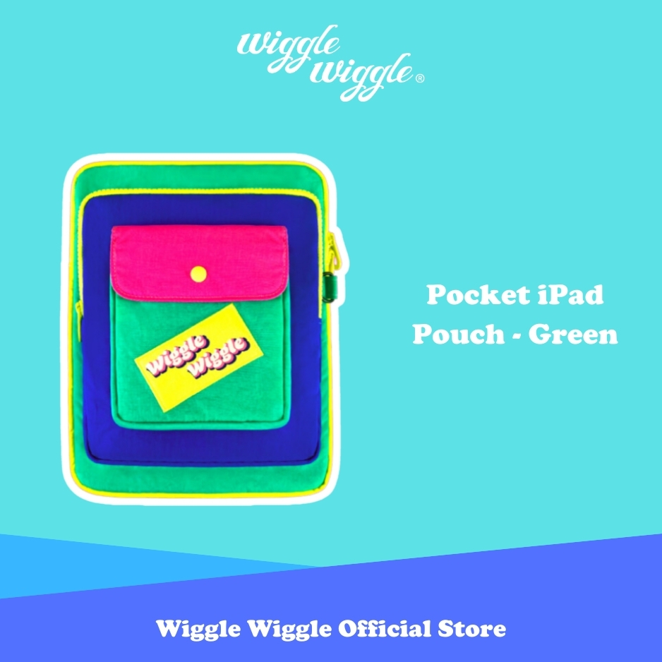 Wiggle Wiggle Pocket iPad Pouch - Green Tas Ipad