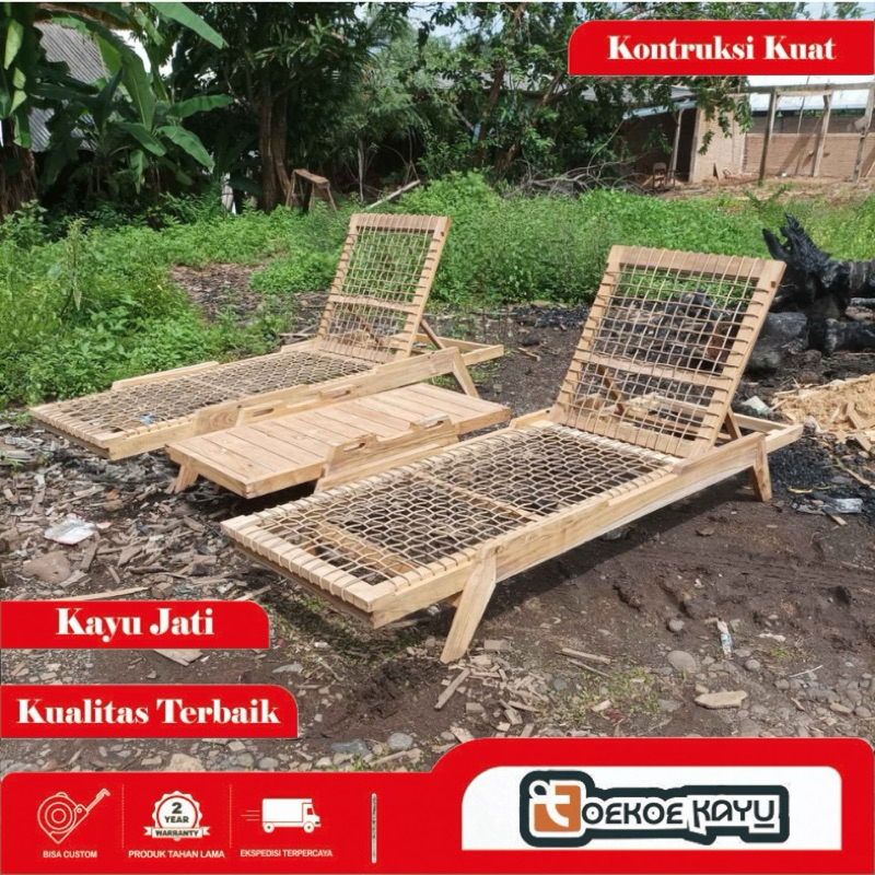 sunbed rattan, sun pool lounger, lounger pool, lounger chair, lonjer rotan, bangku kolam renang, kur