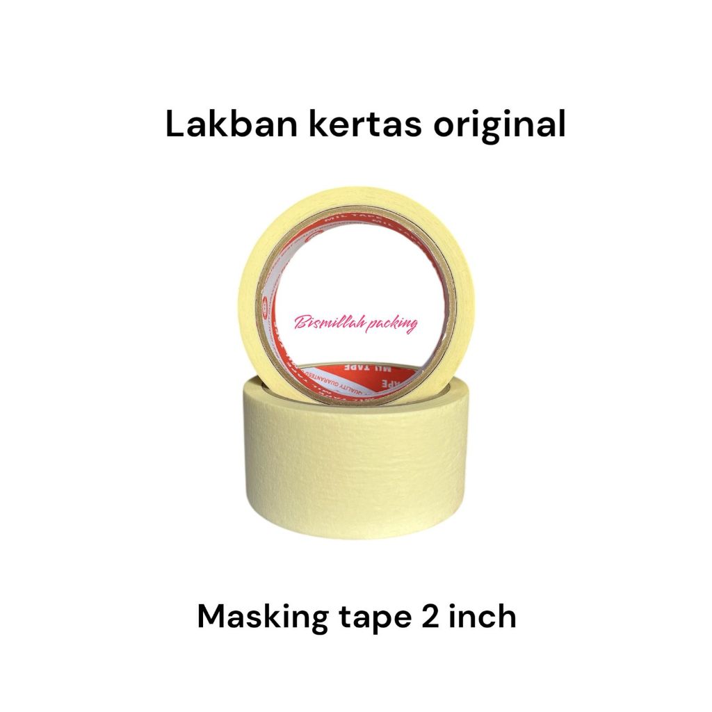 

1PCS promo lakban kertas 2inch wasking tape ORIGINAL berkualitas kuat sangat rekomdasi