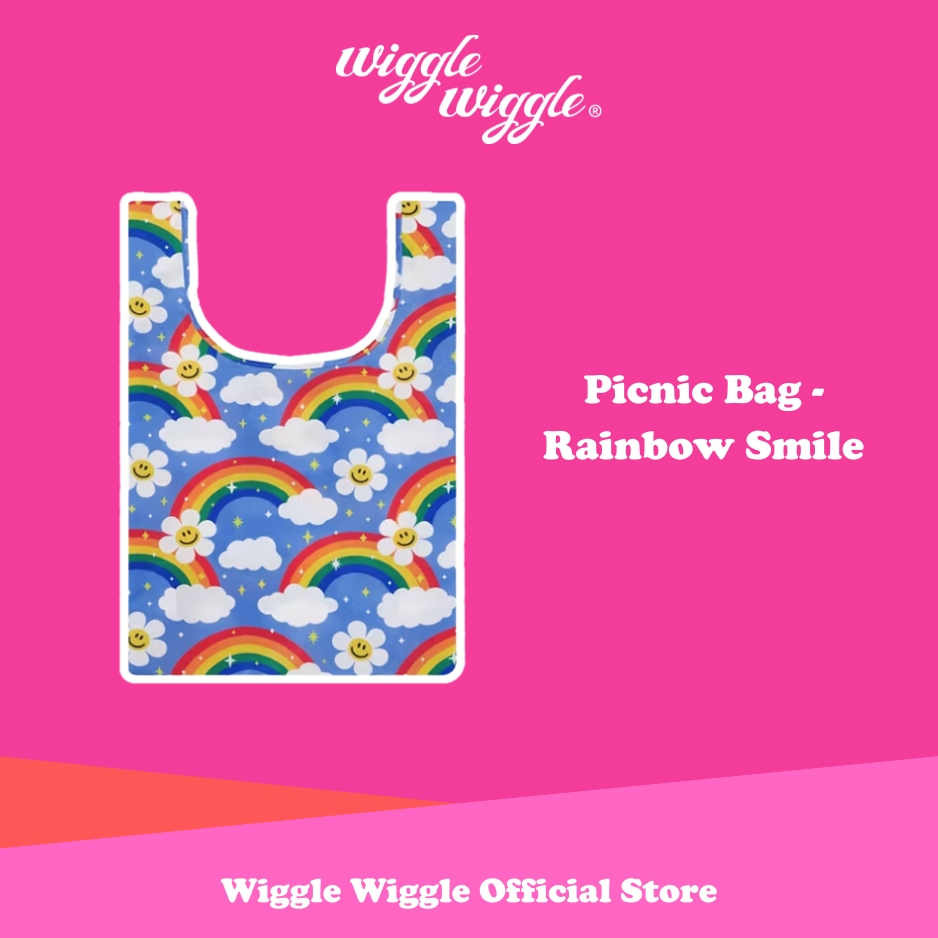 Wiggle Wiggle Picnic Bag - Rainbow Smile Tas Belanja Serbaguna