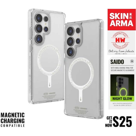 Skinarma SAIDO NITEGLOW Mag-Charge Case S25 Ultra Casing Samsung S25 Ultra