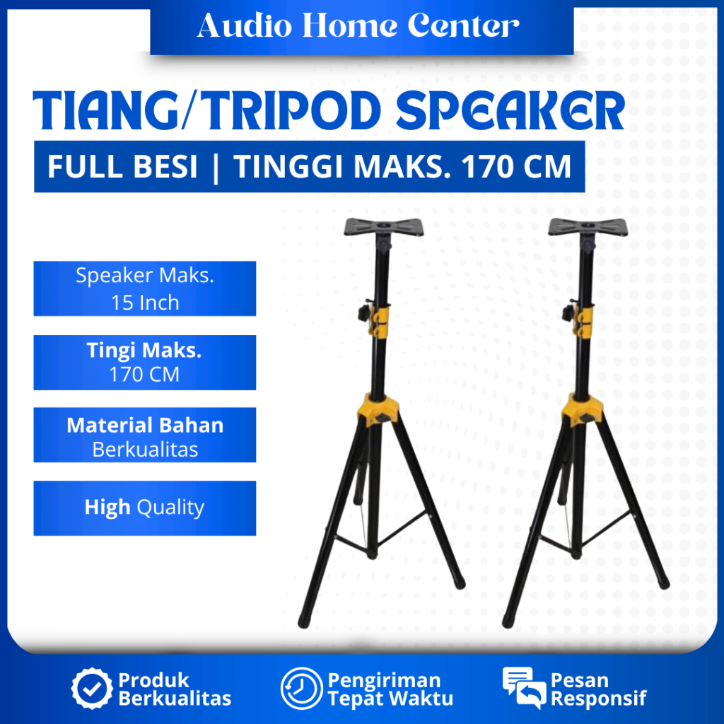 STAND SPEAKER TRIPOD SPEAKER UNIVERSAL LB-720 FULL BESI TIANG SPEAKER STAND TRIPOD SPEAKER