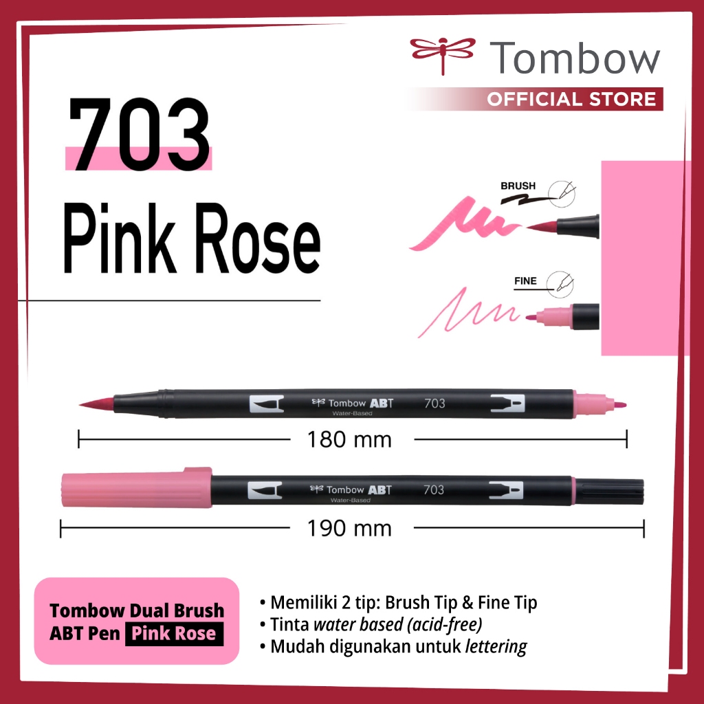 

Tombow Dual Brush ABT Pen Pink Rose