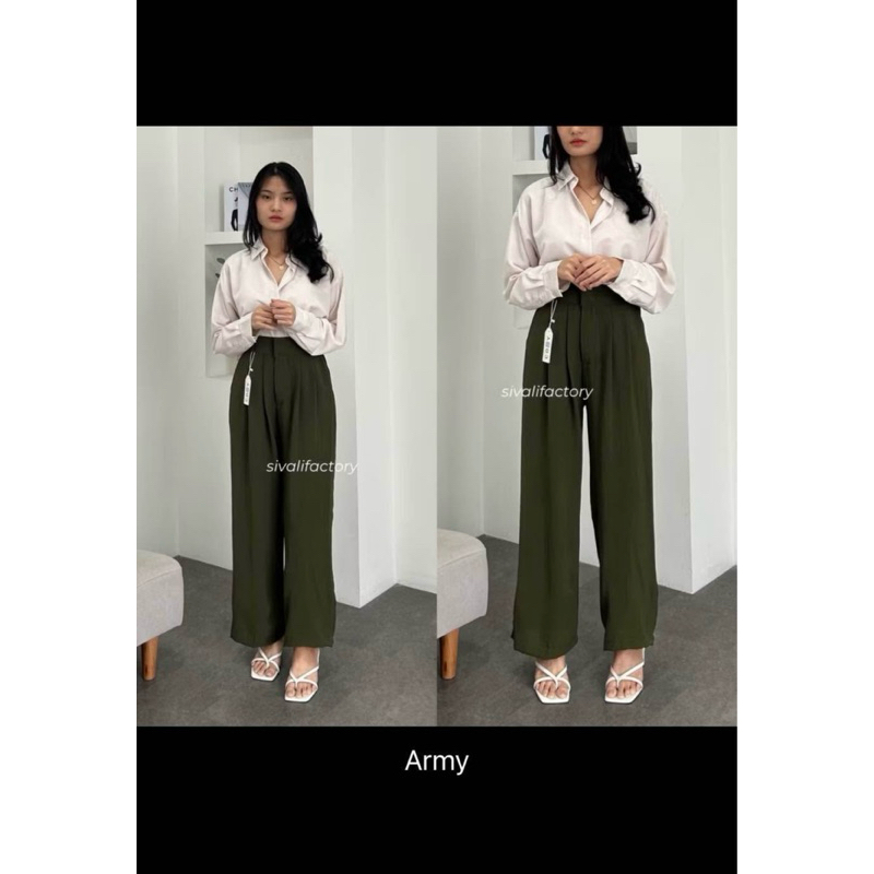 preloved sivali kulot army