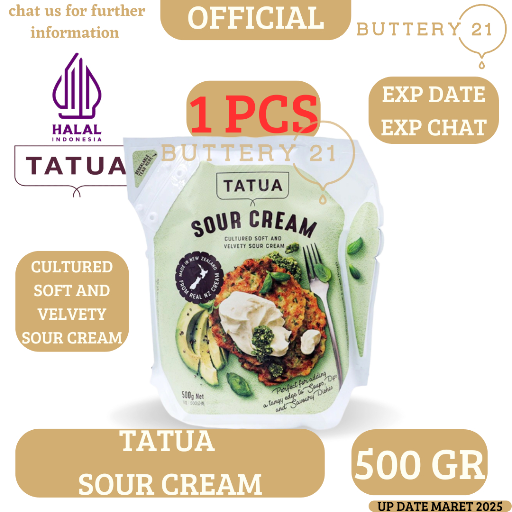 

TATUA SOUR CREAM 500 GR/SOUR CREAM TATUA/BAHAN KUE SOUR CREAM