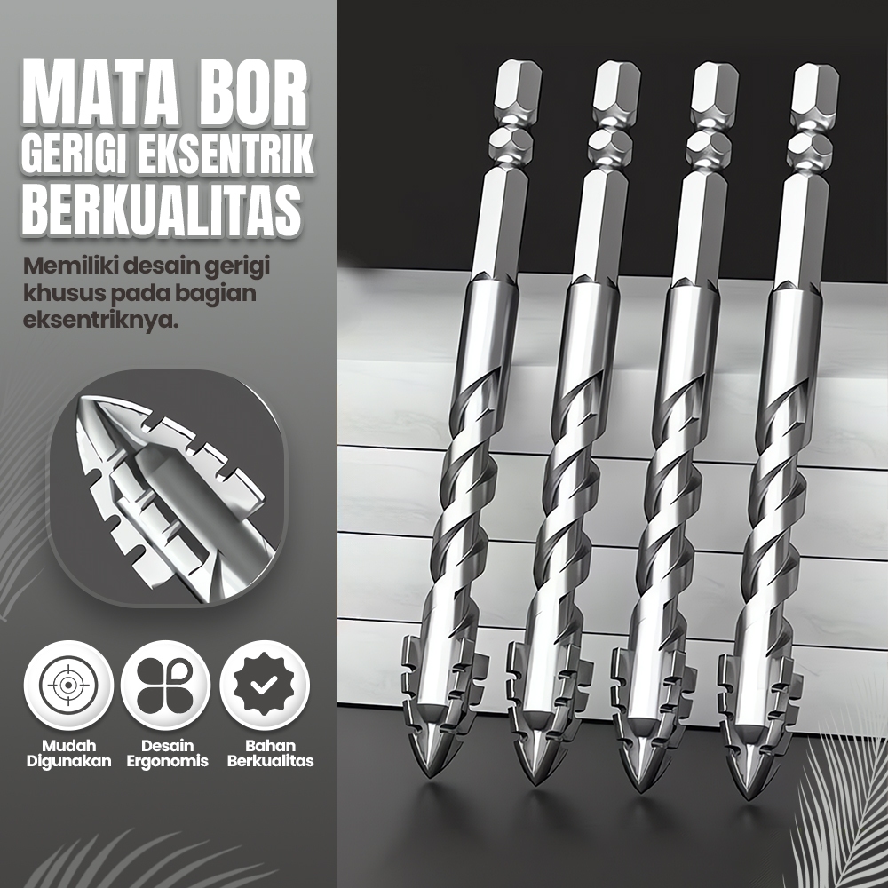 Mata Bor Tombak Pembolong Kaca Keramik Granit Tembok Mata Bor Beton Multifungsi