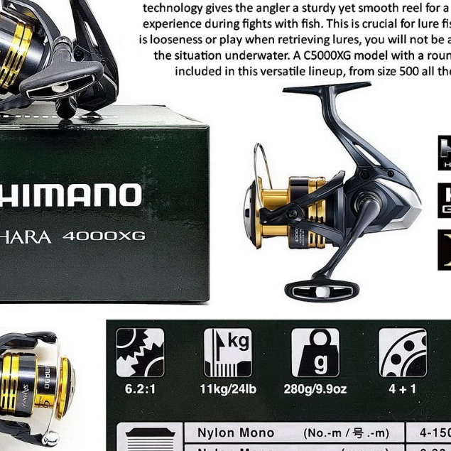 Reel SHIMANO SAHARA FJ 4000XG Power Handle