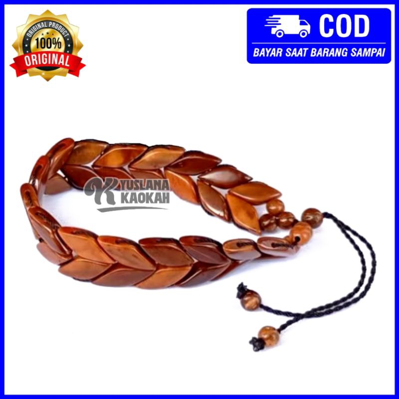 Gelang Kokka Kaokah Kaukah Kaoka Koka Kokkah Motif Gandum Bunga Daun Coklat