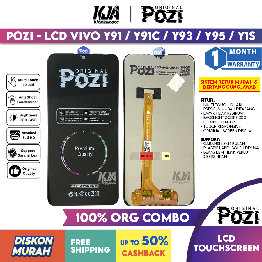 LCD Touchscreen Vivo Y91 / Y91C / Y91i / 1816, 1817, 1820, 1811 Fullset Original