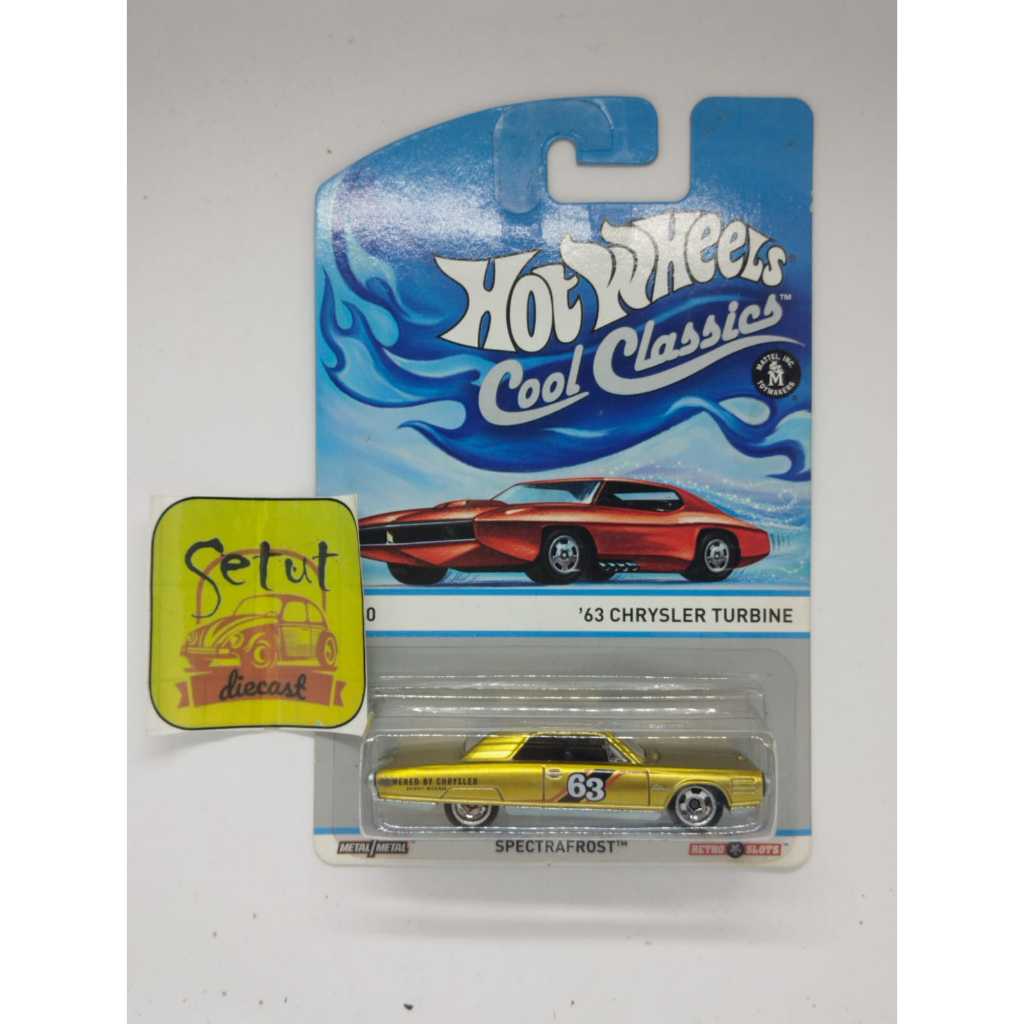 HOT WHEELS HOTWHEESL COOL CLASSICS 63 CHRYSLER TURBINE GOLD RARE