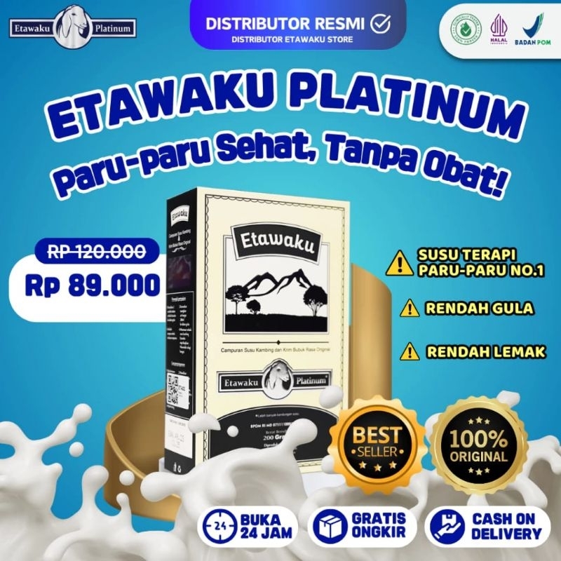 

Etawaku Paket Hemat 1 Box - Susu Kambing Etawa Platinum Krimer Bubuk Rendah Lemak Bantu Atasi Masalah Pernafasan