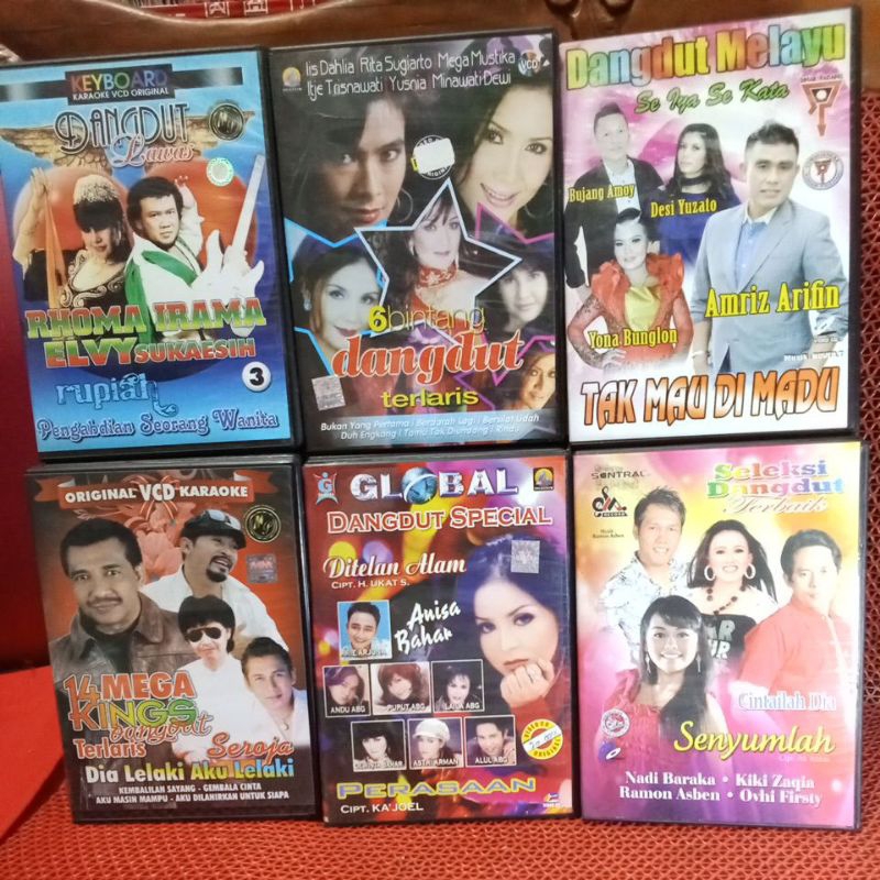 VCD KARAOKE LAGU LAGU DANGDUT SELEKSI/CAMPURAN 100% ORIGINAL, BEBAS PILIH JUDUL YG DI INGINKAN