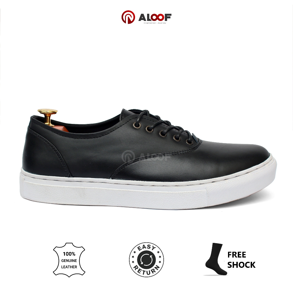 38-45 Aloof AUTHLEA - Sepatu Sneakers Formal Pria Kulit Asli Original Indonesia