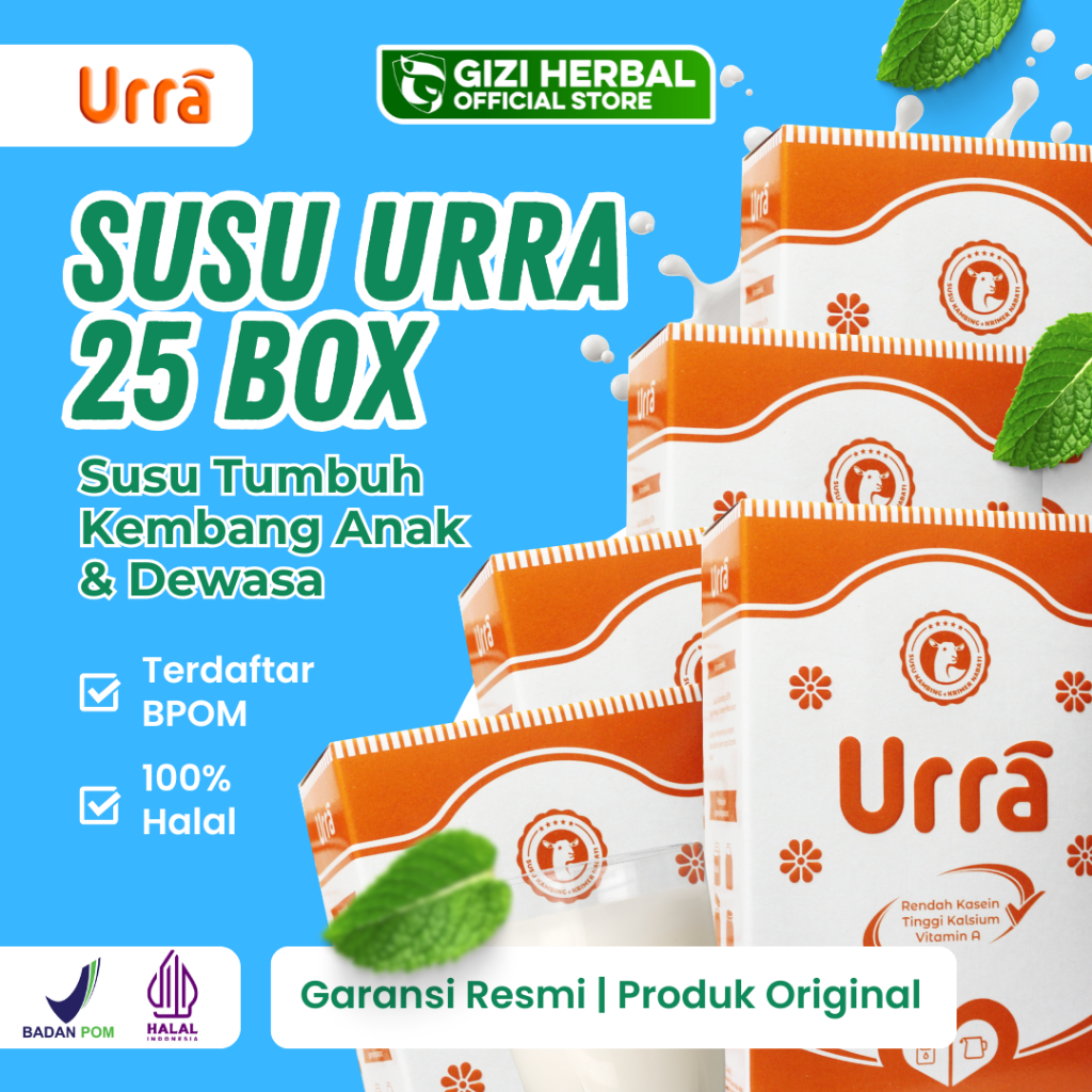 

Susu Urra 25 Box Susu Kambing Saanen Eropa Premium 100% Original