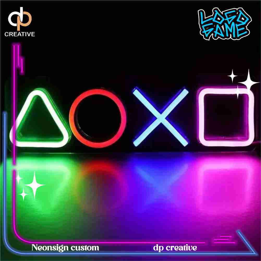DP CREATIVE Neon Flex LED Logo Game Dekorasi Kamar Gaming Lampu Hiasan Keren