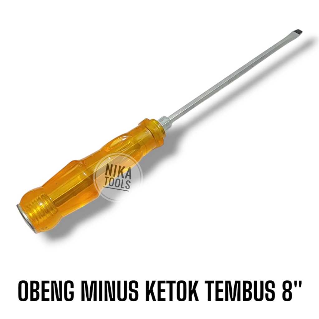 Obeng Tembus 8" - Flat Minus Pipih Lurus Doziro