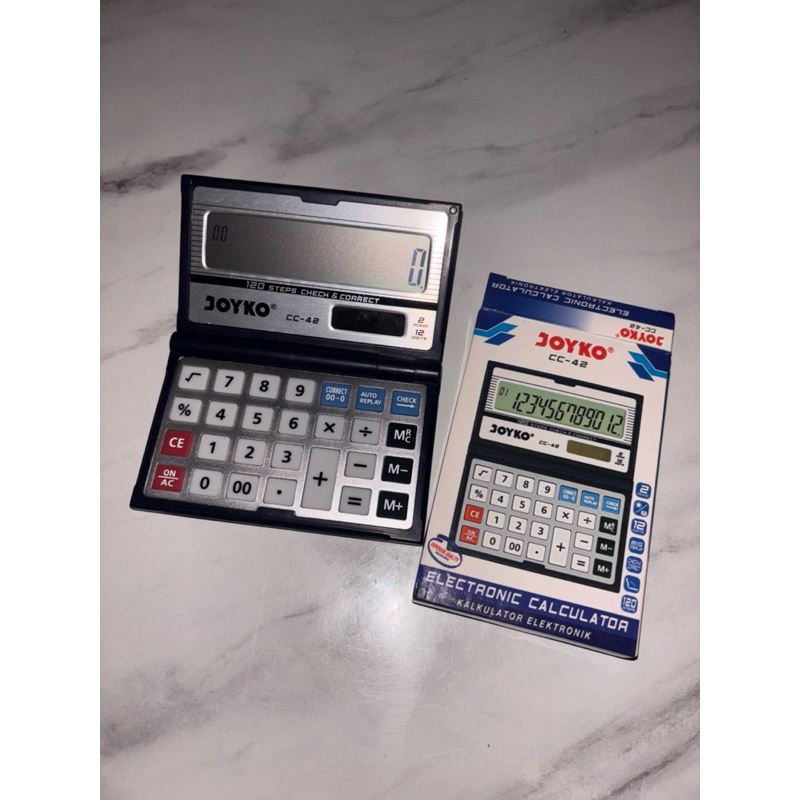 

READY NEW! original Kalkulator Meja Joyko CC 42 Lipat / Mesin Hitung CC-42 / Calculator 12 Digit/ Check Correct stationary books belajar berhitung sekolah office kantor dekorasi