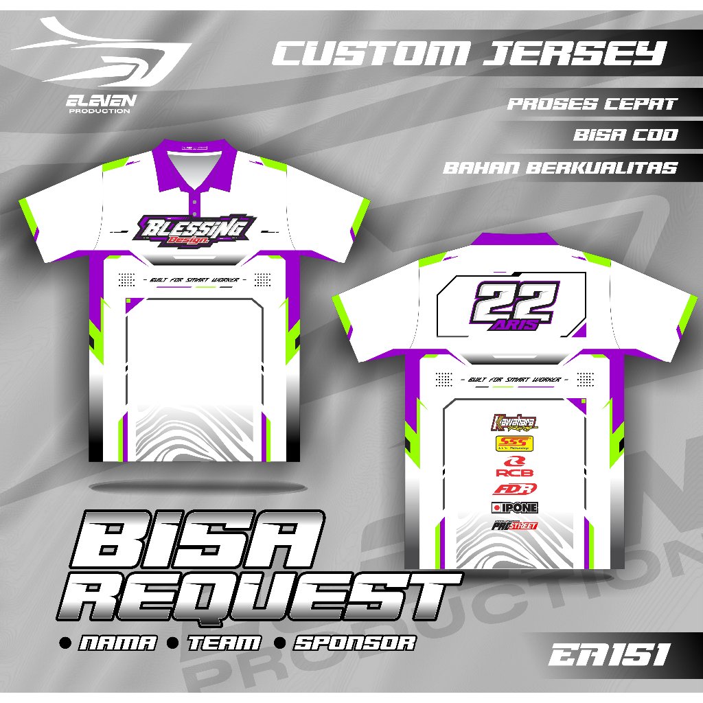 JERSEY RACING polo baju balap racing custom full printing jersey balap jersey bisa ubah nama nomor j