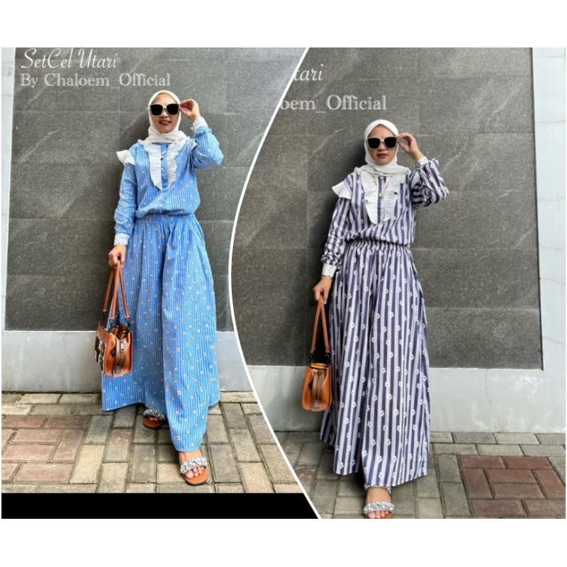 one set kulot wanita utari set fashion wanita