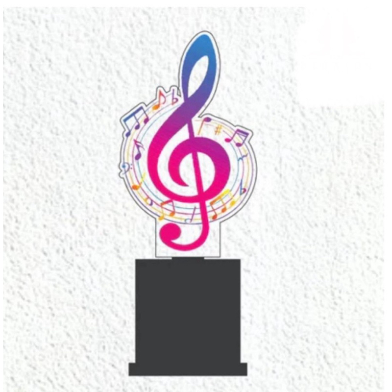 Piala Mic Piala Menyanyi Piala Nada Piala Musik Piala Musik Akrilik Custom