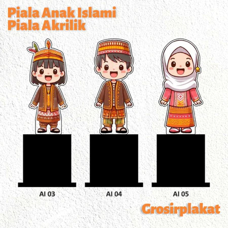 Piala Anak Wisuda Piala Anak Sekolah Piala Agustusan Akrilik Custom