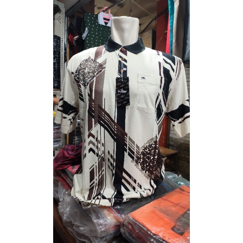 Biros kaos polo pendek berkantong Katun premium
