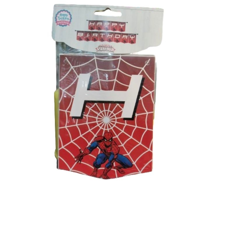 BANNER HAPPY BIRTHDAY TEMA SPIDERMAN