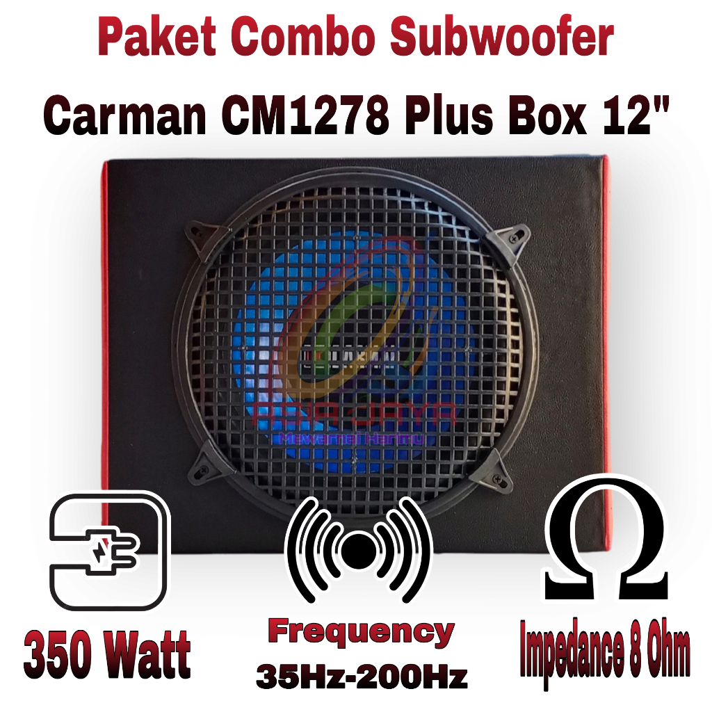 Paket Combo Speaker Subwoofer 12 Inch CARMAN CM 1278 Plus Box 12 Inch Dan Tutup
