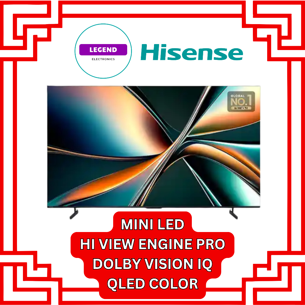HISENSE 65U6Q MINI LED TV 65 INCH HISENSE 4K UHD U6Q SERIES 65U6Q