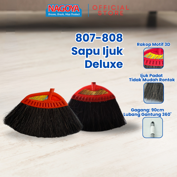 NAGOYA Sapu Ijuk Deluxe Miring dan Lurus