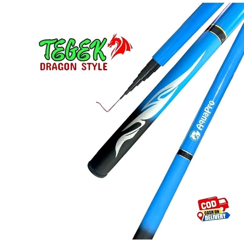 Joran Tegek Pancing Murah Aquapro/Alat Pancing Lentur Ukuran Panjang 4,5m