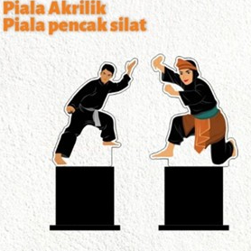 Piala Pencak Silat Plakat Silat Akrilik Custom Piala Bela Diri
