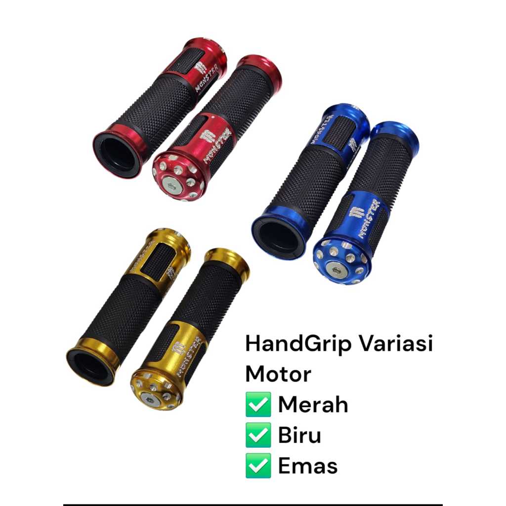 Handgrip Grip Setang Motor Handfat Besi Jalu Warna Variasi Motor Handle Universal Monster Taco