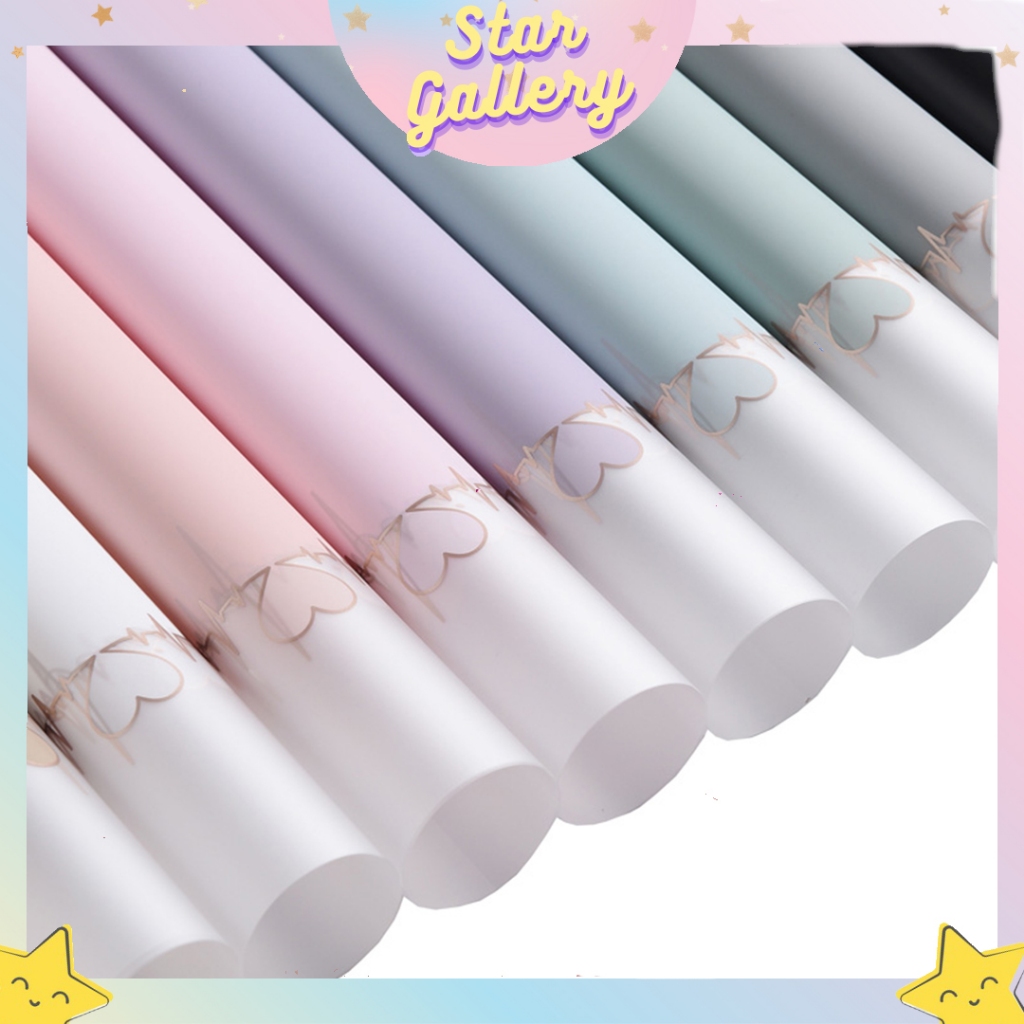 

Kertas Bunga Buket Transparan Frame Love Flower Wrapping Paper Cellophane Kertas Buket Florist KB6052