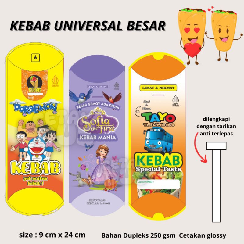 

[COD] TERMURAH Bungkus Kebab / Kemasan Kebab Murah / Box Kebab Besar / Bungkus Kebab Murah