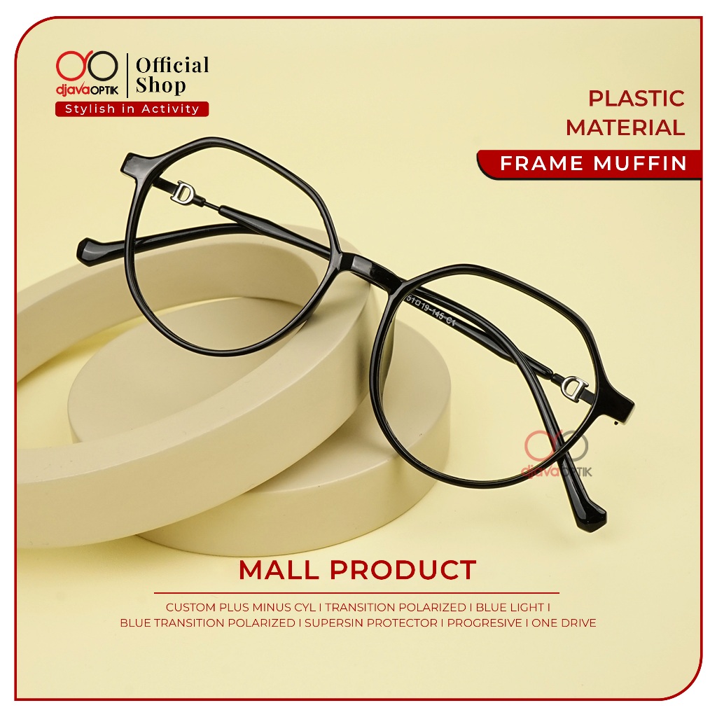 DJAVA OPTIK - Frame Muffin - Kacamata Prisma Khusus Minus -4,25 s/d -6,00