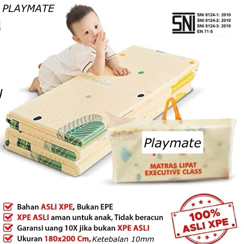PLAYMATE 180 x 200 CM + TAS 10MM || PLAYMATE LIPAT SERBA GUNA || MATRAS MULTIFUNGSI || MATRAS PLAY M